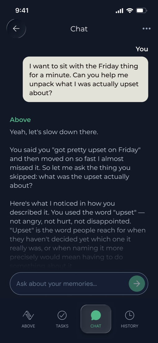 Above chat